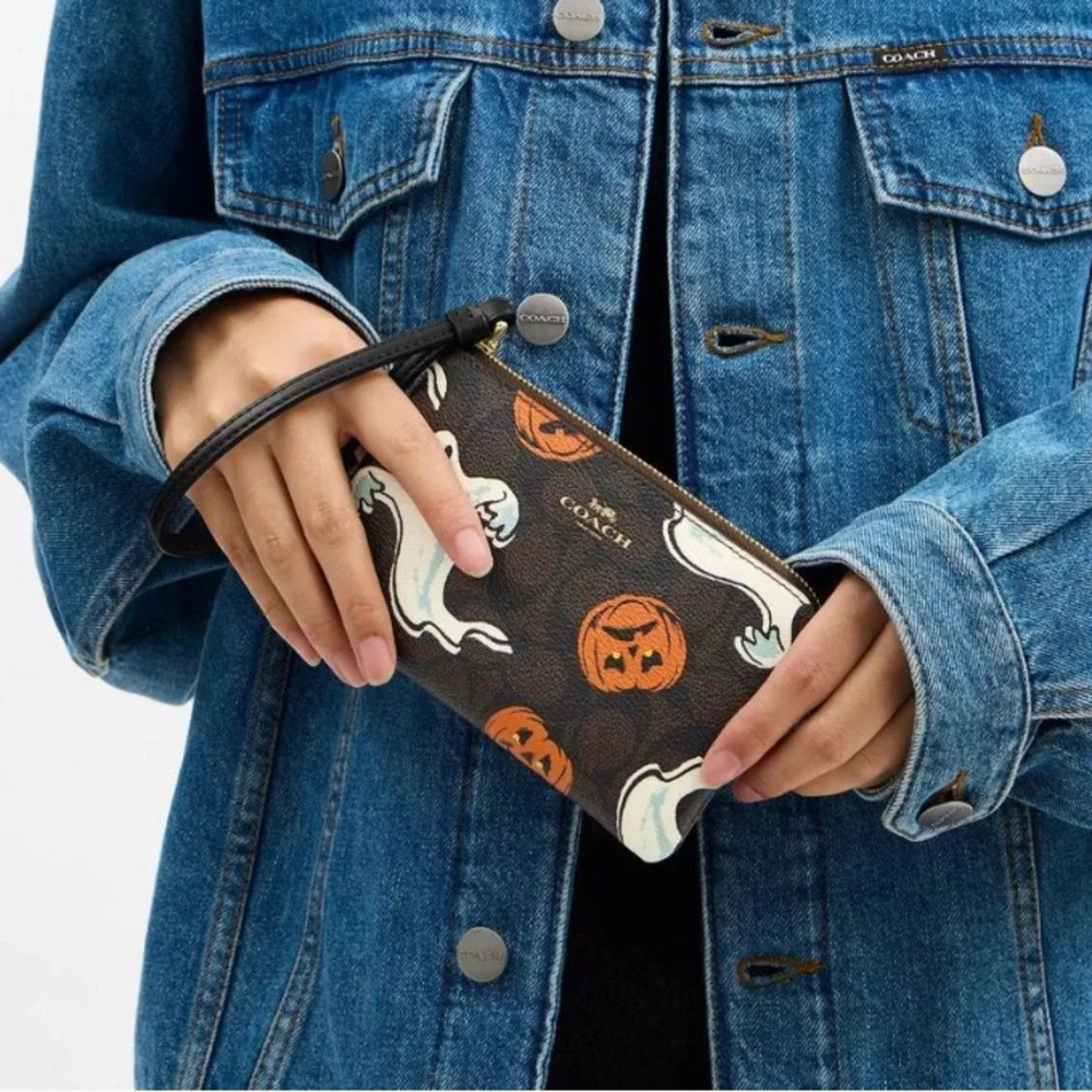 Coach Limited Edition Ghost and Pumpkin Wristlet - Picture 3 of 6